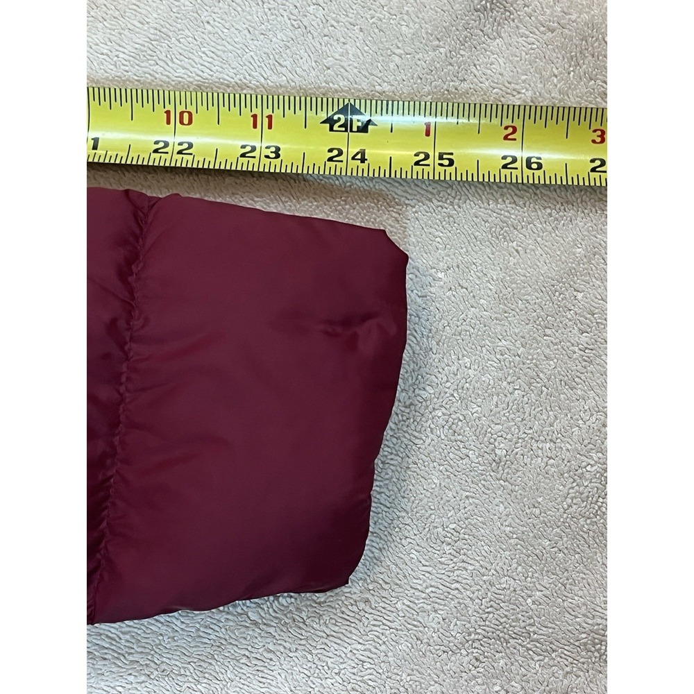 Eddie Bauer Jacket Womens S Maroon EB650 Down Puffer Zip Lightweight Hooded - Picture 8 of 8
